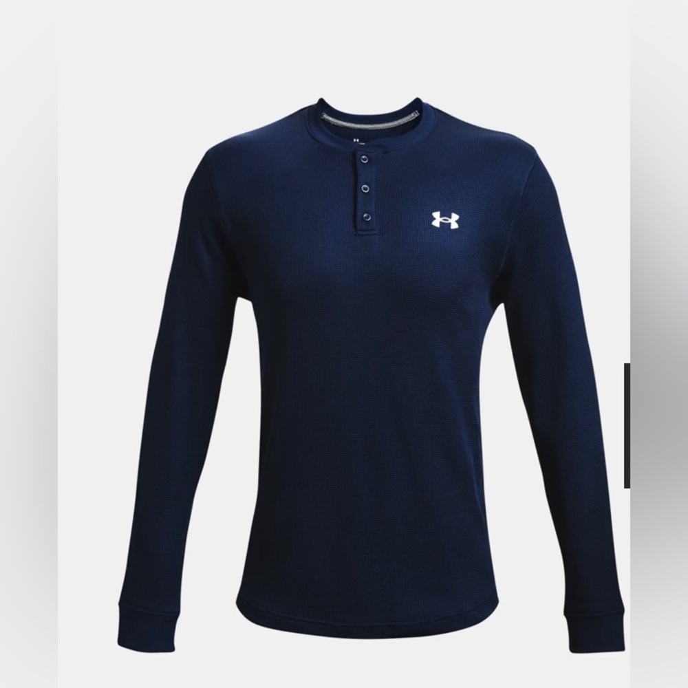Men's UA Waffle Henley | Size Small | Navy Blue NEW!! - Picture 7 of 15